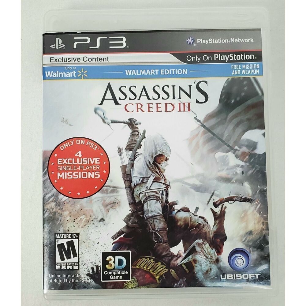 PS3 Assassin's Creed 3 Video Game